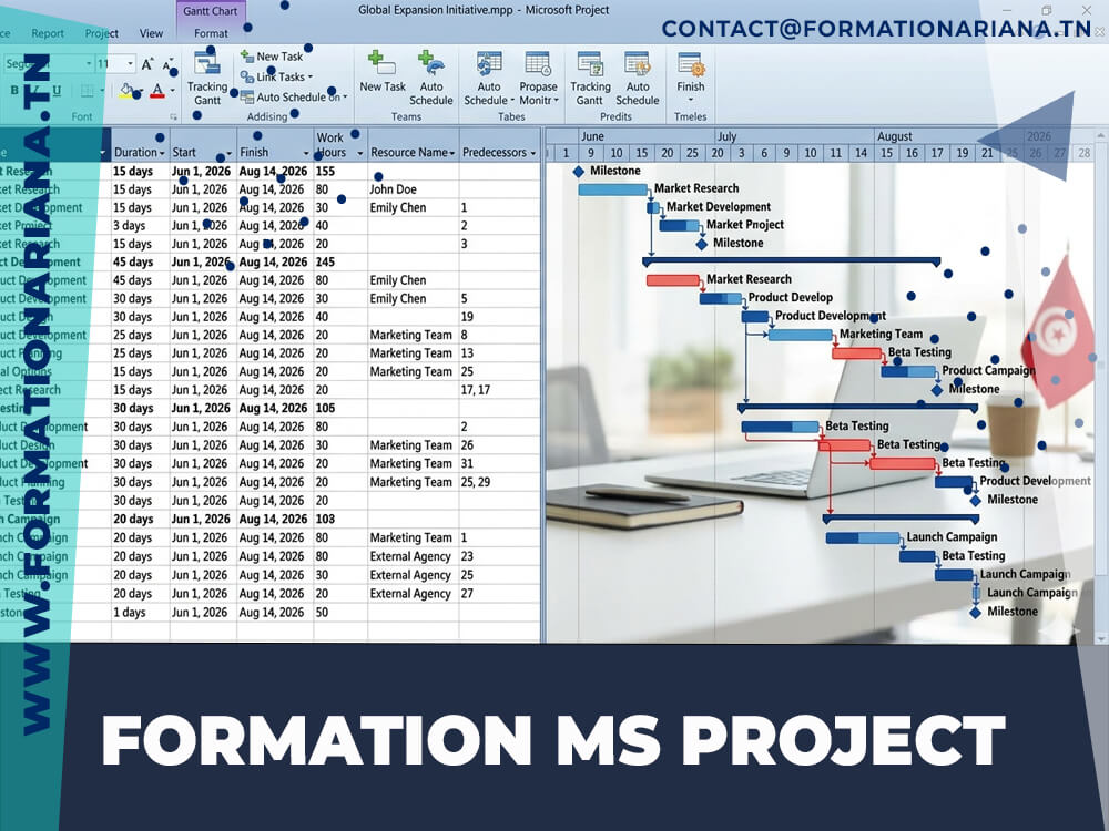 formation ms project tunisie